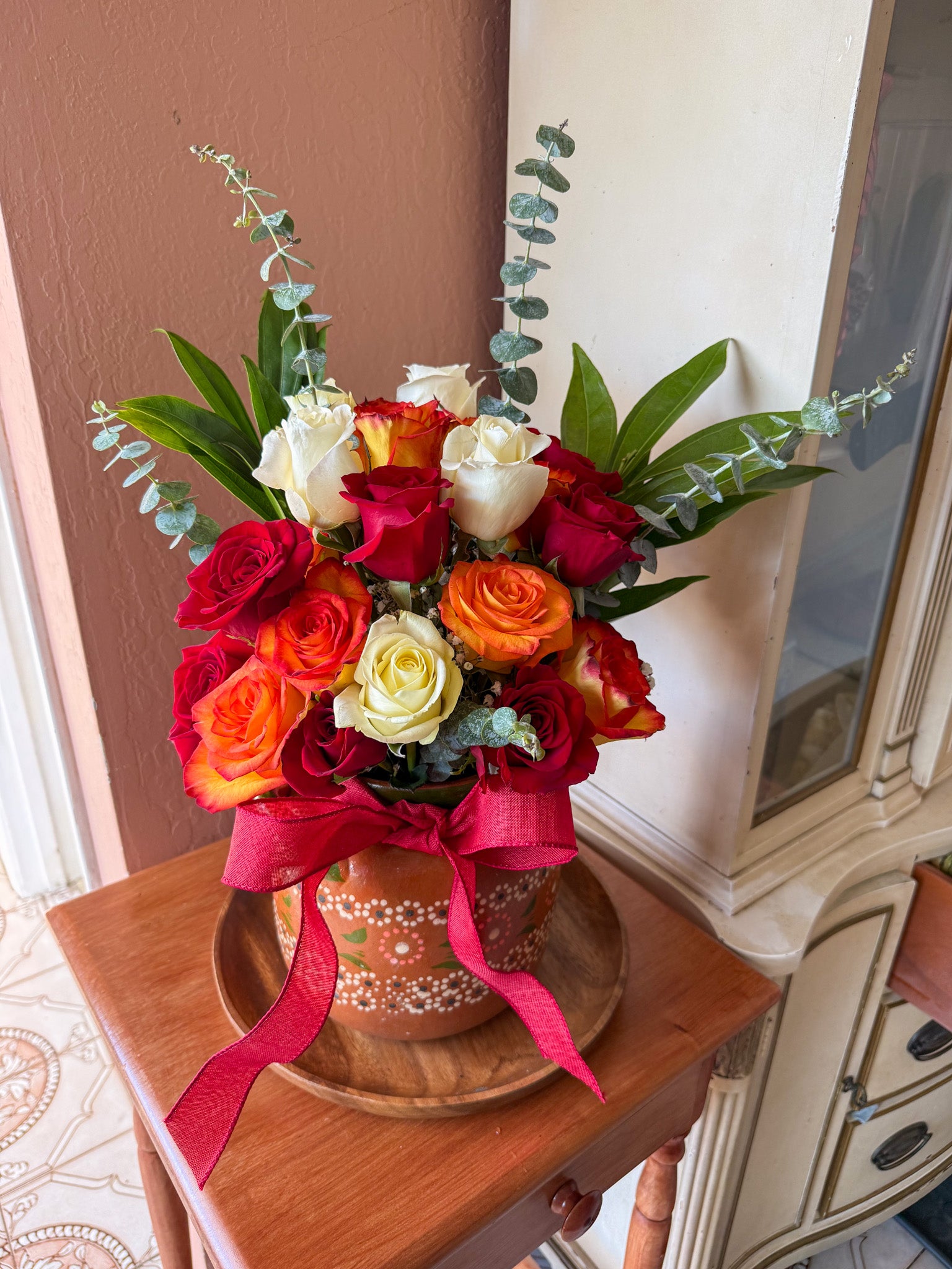 Sunset Romance Rose Arrangement