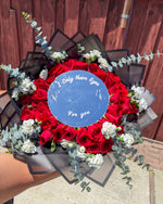 32 Red Rose Mirror Bouquet
