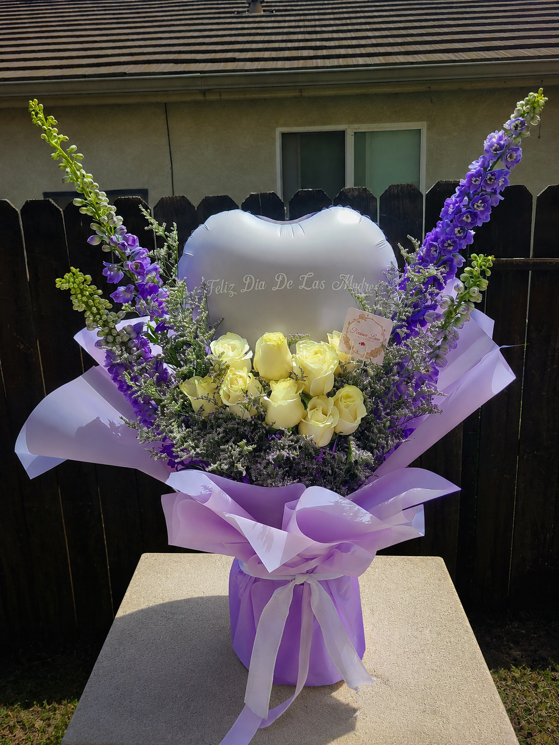 Lavender Whisper Heart Bouquet